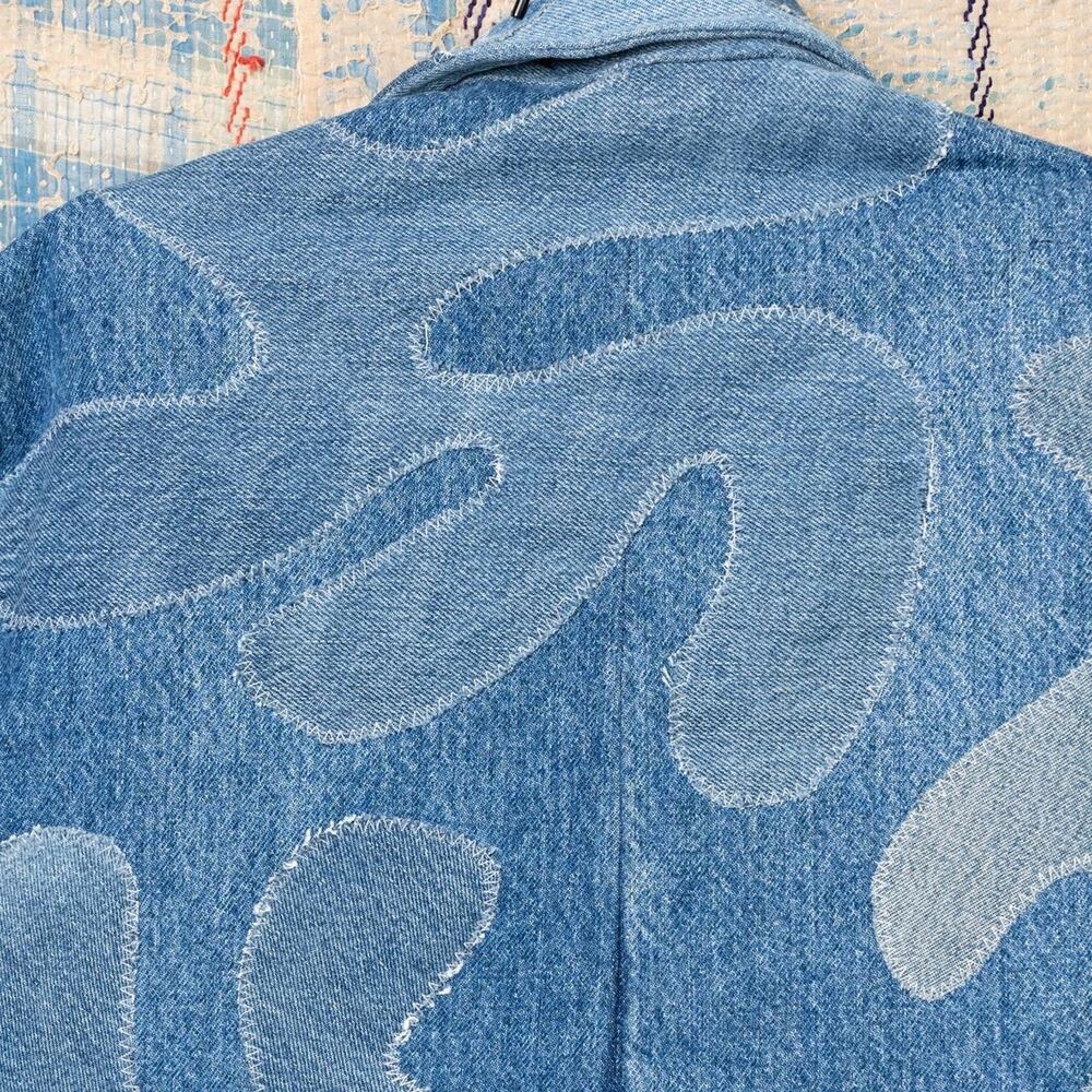Custom Upcycled Patchwork Denim Jacket - image 6